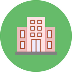 Hotel Building icon vector image. Can be used for Hotel Services.