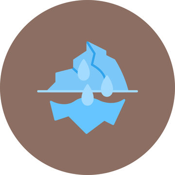 Iceberg icon vector image. Can be used for Winter.