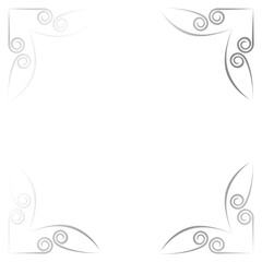 silver image frame pattern and corner