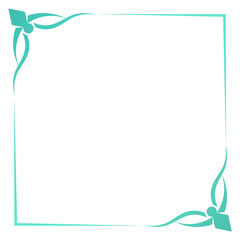 green mint image frame pattern and corner