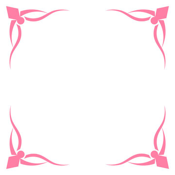 pink image frame pattern and corner