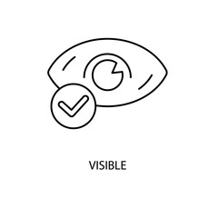 visible concept line icon. Simple element illustration. visible concept outline symbol design.