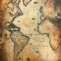 Vintage map-inspired gradient in muted earth tones with a grainy texture for an adventurous travel-themed event.