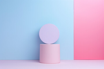Pastel background with shapes
