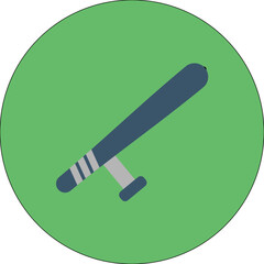 Baton icon vector image. Can be used for Police.