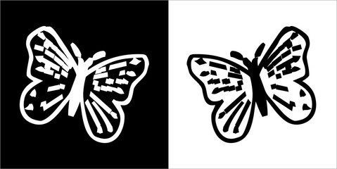 Illustration vector graphics of butterfly icon