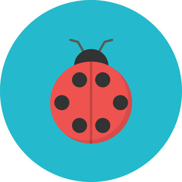 Ladybug icon vector image. Can be used for Spring.