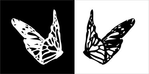 Illustration vector graphics of butterfly icon