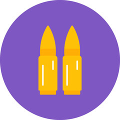 Bullets icon vector image. Can be used for Military.