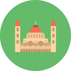Hungarian Parliament icon vector image. Can be used for Landmarks.