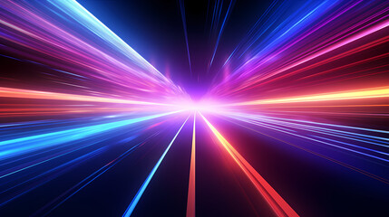 Glowing shiny line effect vector background, technology line background and light effect, 3D rendering