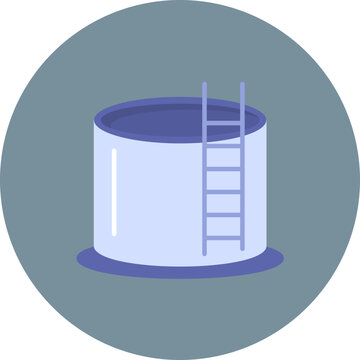 Water Tank icon vector image. Can be used for Industrial Process.