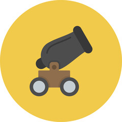 Pirate Cannon icon vector image. Can be used for Pirate.