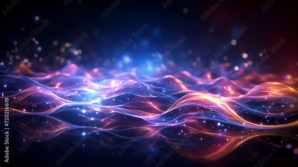 Poster glowing shiny line effect vector background, technology line background and light effect, 3d renderi