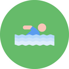 Swimming icon vector image. Can be used for Sports.