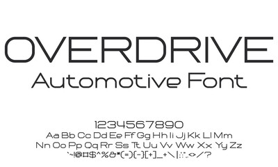 Overdrive: An Elegant Typeface Inspired by Italian Racing for Stylish Logos and Headlines - obrazy, fototapety, plakaty