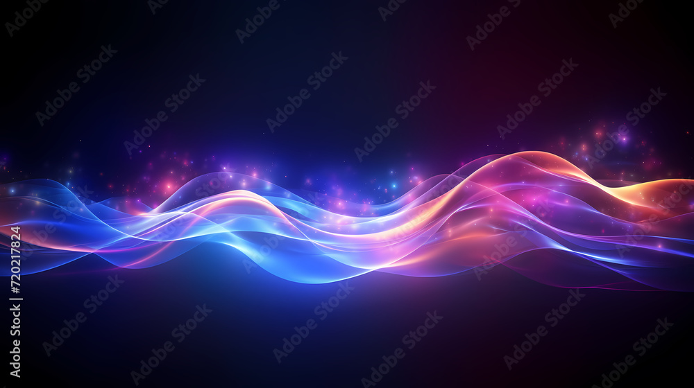 Poster glowing shiny line effect vector background, technology line background and light effect, 3d renderi