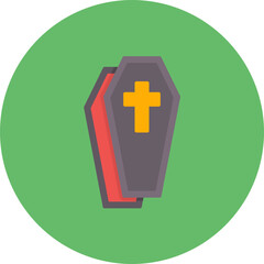 Obraz premium Coffin icon vector image. Can be used for Wild West.