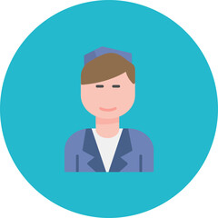 Air Hostess icon vector image. Can be used for Aviation.
