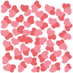 Valentine's day background with pink hearts. Vector illustration. Heart element representation of loving day, wedding or valentine element design