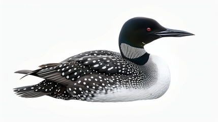 Common Loon bird isolated on white background