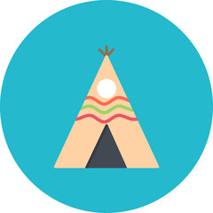 Wigwam icon vector image. Can be used for Type of Houses. © SAMDesigning