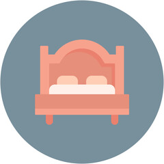 Bed icon vector image. Can be used for Interior.