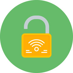 Smart Lock icon vector image. Can be used for Technology.