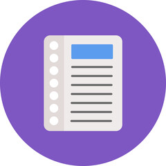 Notebook icon vector image. Can be used for News and Media.