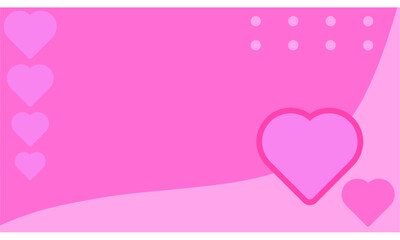 pink background with heart icon. Valentine's Day and Wedding Greeting Cards.