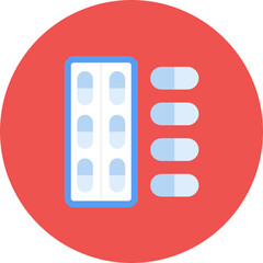 Pills icon vector image. Can be used for Pharmacy.
