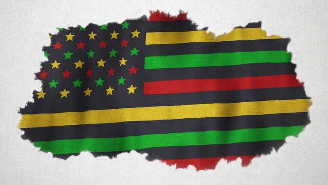 Black History Month Watercolor Animation On Paper Loop