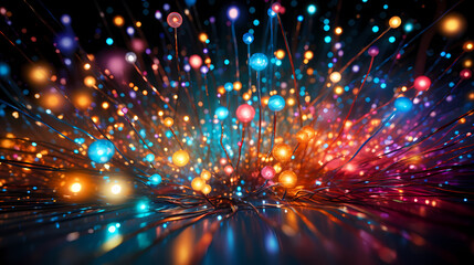 Obraz premium Line glowing motion blur illustration light background, energy neon light, effect bright line glowing motion blur