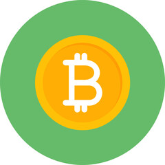 Bitcoin icon vector image. Can be used for Cyber Security.