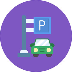 Parking Area icon vector image. Can be used for Smart City.
