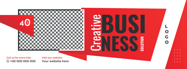 Vector creative business facebook cover design template