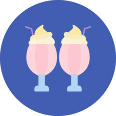 Milkshake icon vector image. Can be used for New Year.