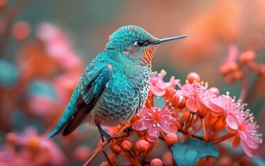 Beautiful colorful hummingbird