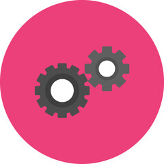 Gears icon vector image. Can be used for Engineering.