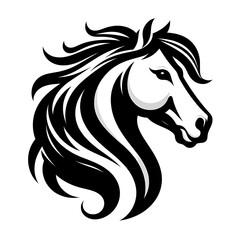 flat vector logo of "horse" ,horse logo ,horse illustration