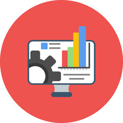 Engineering Monitor icon vector image. Can be used for Engineering.
