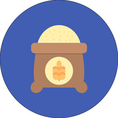 Flour icon vector image. Can be used for Bakery.
