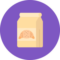 Bakery Bag icon vector image. Can be used for Bakery.