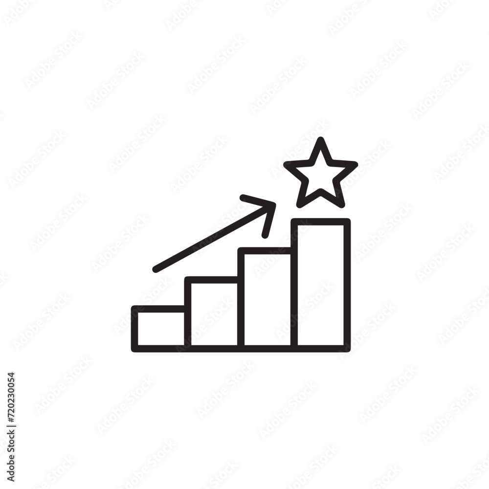 Poster success icon vector. linear style sign for mobile concept and web design. success symbol illustratio