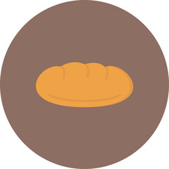Baguette icon vector image. Can be used for Bakery.