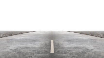 Asphalt road,isolated on transparent and white background.PNG image. - obrazy, fototapety, plakaty