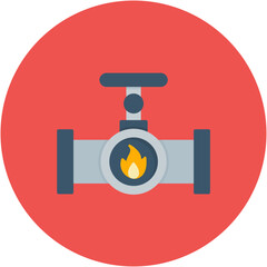 Gas icon vector image. Can be used for Petrol Industry.