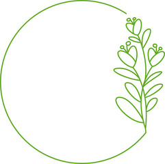 Wedding Floral Round Frame
