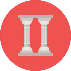 Pillar icon vector image. Can be used for History.
