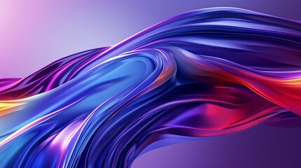 Obraz premium Vibrant fractals of electric blue and fiery red collide in a mesmerizing display of abstract art, bursting with color and energy